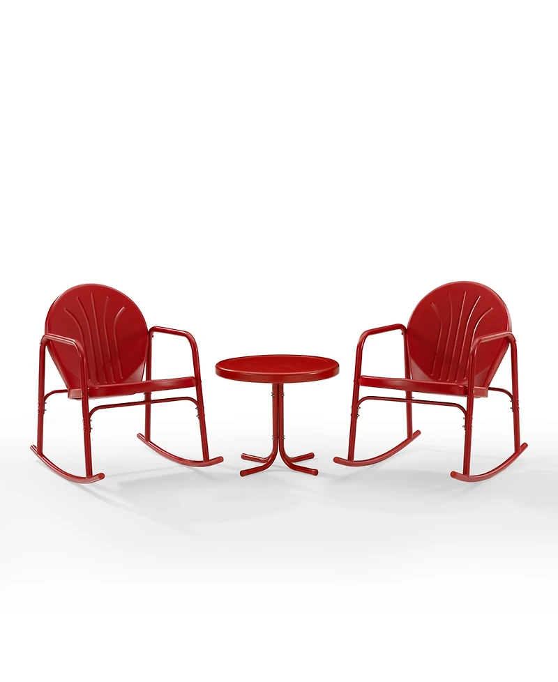 Griffith 3 Piece Outdoor Rocking Chair Set