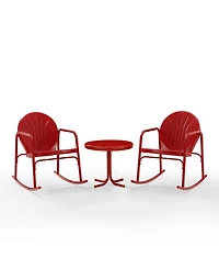 Griffith 3 Piece Outdoor Rocking Chair Set