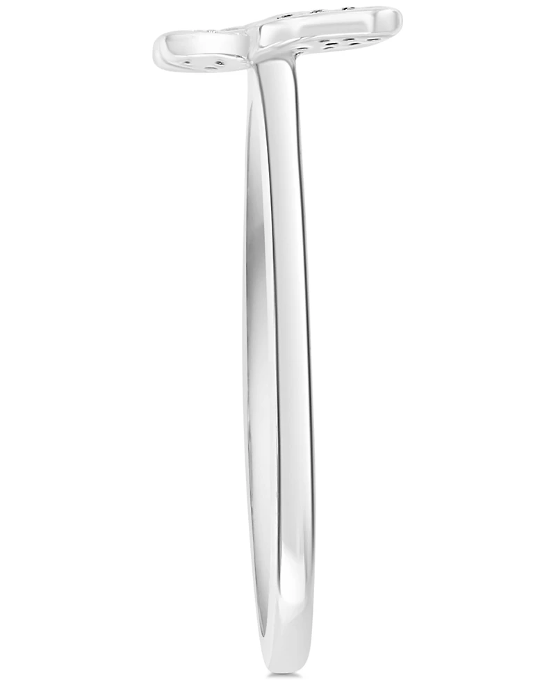 Effy Diamond Butterfly Ring (1/10 ct. t.w.) in Sterling Silver or 14k Gold-Plated Sterling Silver