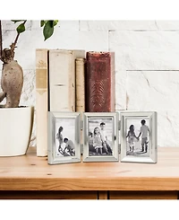 Metal Triple Picture Frame with Inner Beading