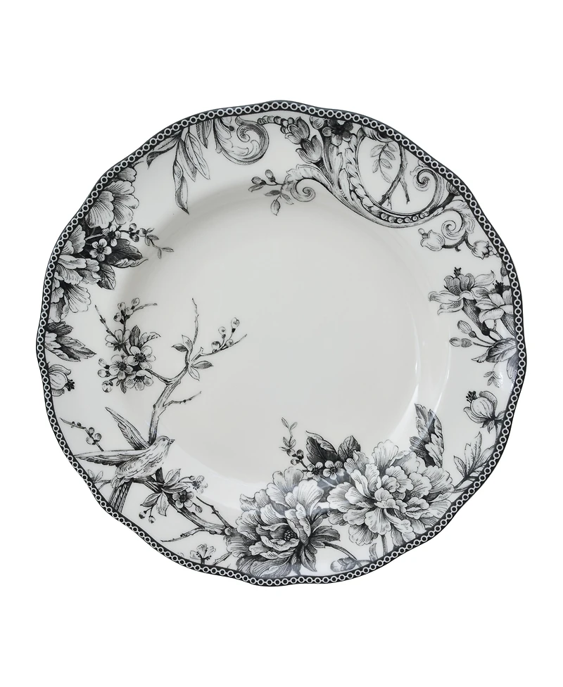 222 Fifth Adelaide Black 16 Piece Dinnerware Set, Service for 4