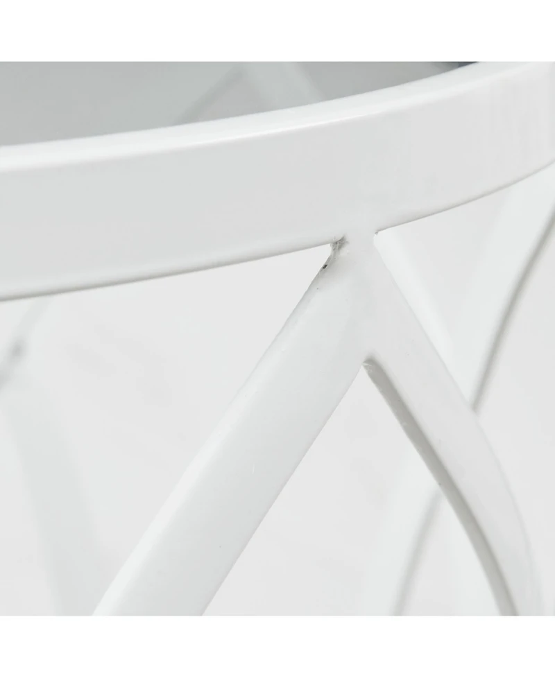 Madison Park Arlo Metal Eyelet Accent Table