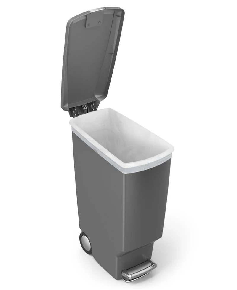 simplehuman 40 Liter Plastic Slim Liner Rim Kitchen Trash Can