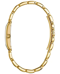 Frederique Constant Women's Swiss Classic Carree Diamond (1/20 ct. t.w.) Gold-Tone Stainless Steel Bracelet Watch 23mm