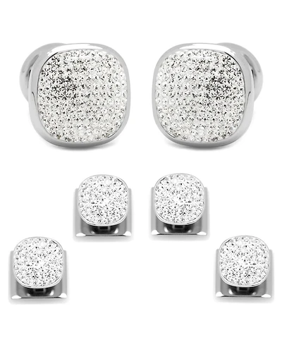 Men's Pave Cufflink and Stud Set