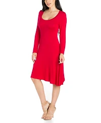 Women's Classic Long Sleeve Flared Mini Dress