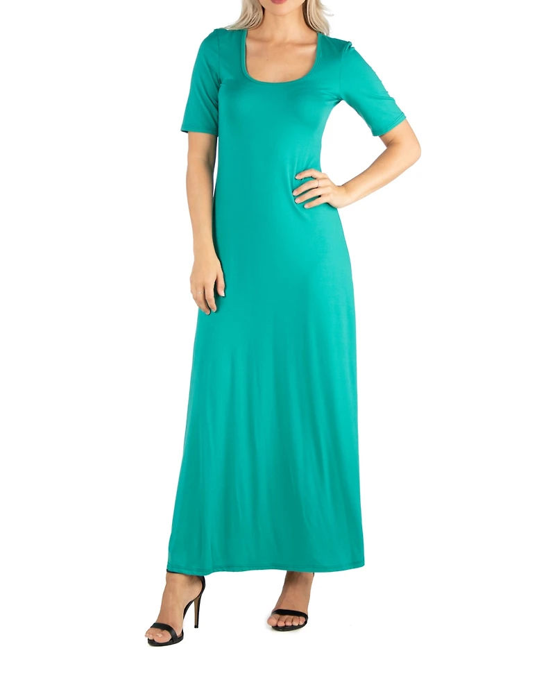 24seven Comfort Apparel Women's Casual Maxi Dress