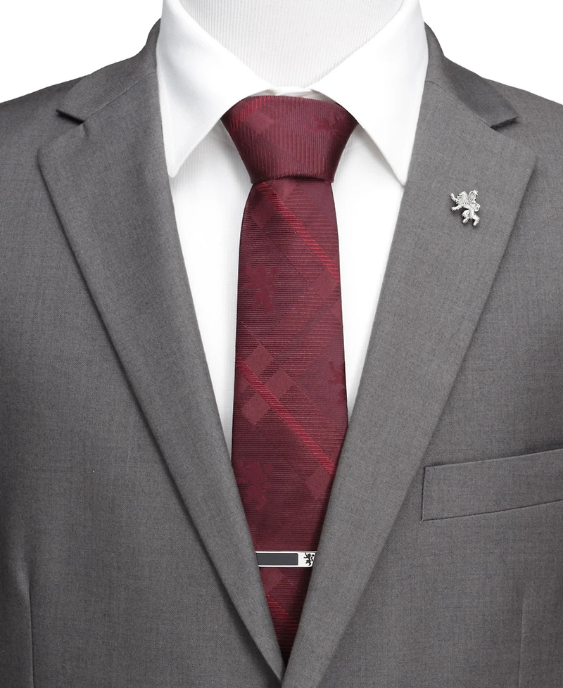Men's Lannister Lion Plaid Tie
