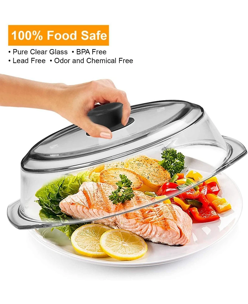 Bezrat Microwave Tall Glass Plate Cover