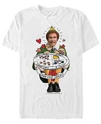 Men's Elf Food Groups Doodle Short Sleeve T-shirt