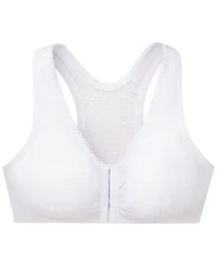 Women's Full Figure Plus Complete Comfort Wirefree Cotton T-Back Bra 1908