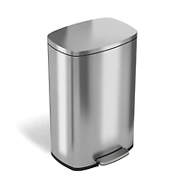 iTouchless 13 Gallon / 50 Liter SoftStep Stainless Steel Bathroom Trash Can with Odor Filter