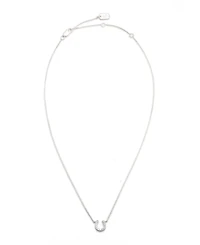 Lauren Ralph Lauren Cubic Zirconia Horseshoe Pendant Necklace in Sterling Silver, 14" + 3" extender