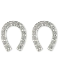 Lauren Ralph Lauren Cubic Zirconia Horseshoe Stud Earrings in Sterling Silver