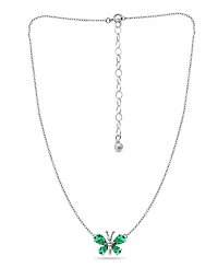 Giani Bernini Created Green Quartz Butterfly Necklace