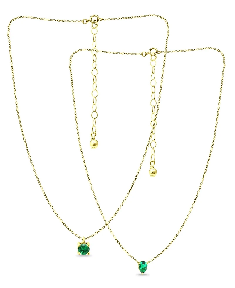 Giani Bernini Created Green Quartz Pendant Set, 2 Piece