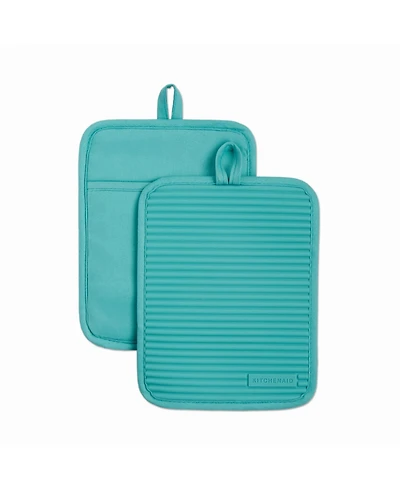 KitchenAid Ribbed Soft Silicone Pot Holder Set, 2 Piece