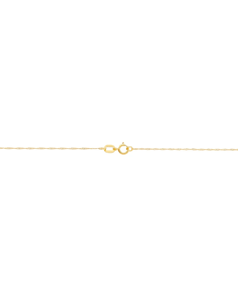 Polished Mary and Baby Jesus Medallion on 18" Chain in 14K Yellow Gold