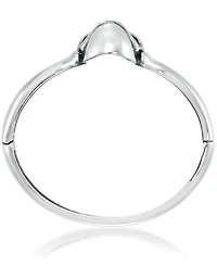 Andrew Charles by Andy Hilfiger Men's Black Cubic Zirconia Skull Bangle Bracelet in Stainless Steel