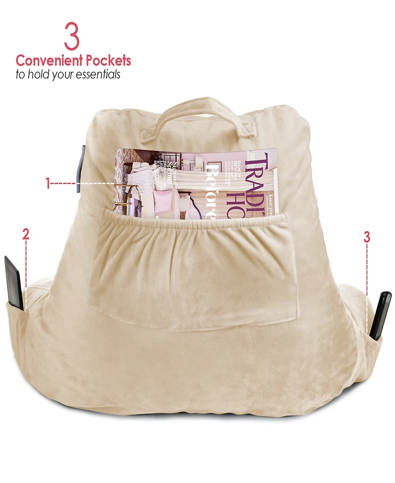 Nestl Shredded Memory Foam Reading Backrest Pillow, Petite