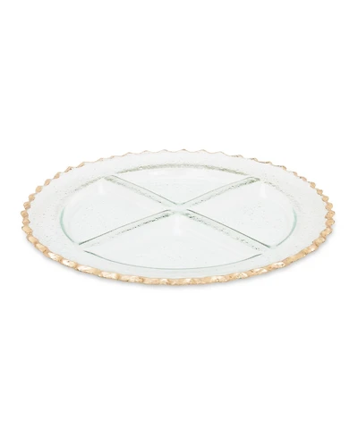 Classic Touch Glass 4 Section Relish Dish