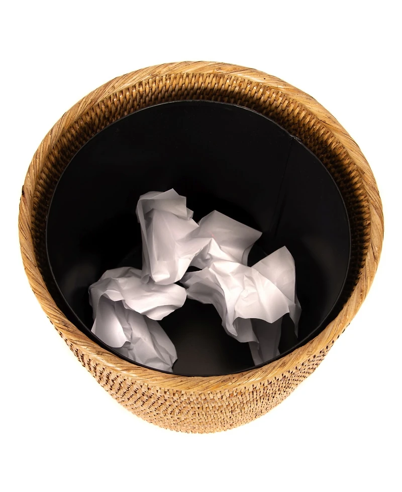 Artifacts Rattan Round Waste Basket