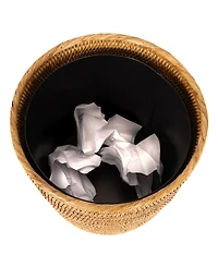 Artifacts Rattan Round Waste Basket