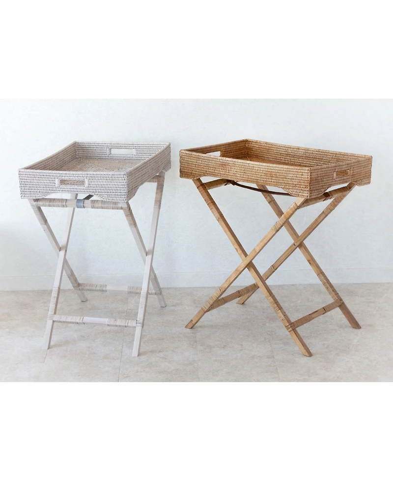 Artifacts Trading Company Rattan Butler Tray/Table