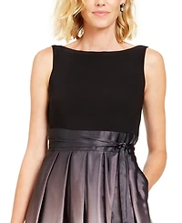 Sl Fashions Ombre Satin Bow Sash Gown