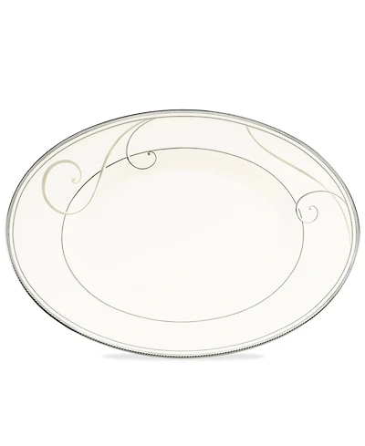 Noritake Dinnerware, Platinum Wave Oval Platter