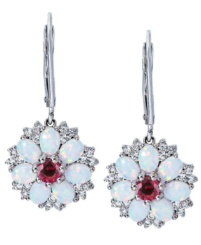 Women's Flower Earrings in Sterling Silver
