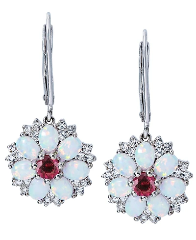 Women's Flower Earrings in Sterling Silver