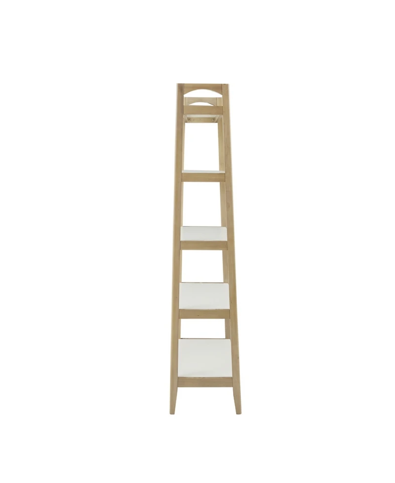 Madison Park Parker 31"W Mid-century Trestle 5 Tier Wooden Shelf / Bookcase