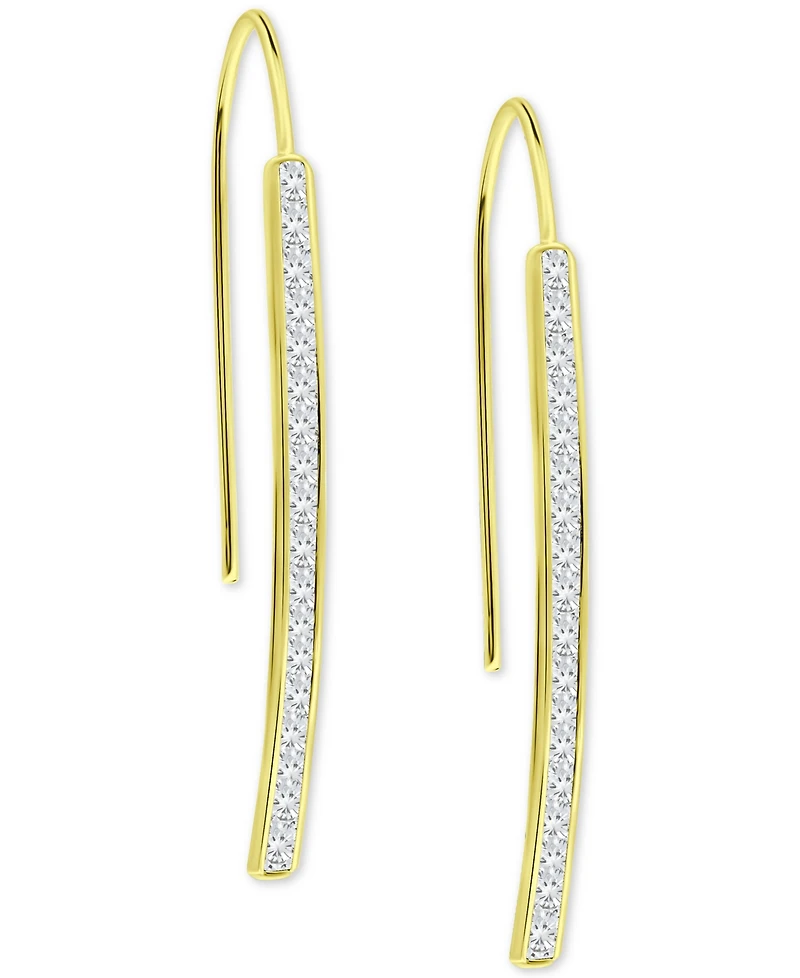 Giani Bernini Cubic Zirconia Vertical Bar Threader Earrings, Created for Macy's