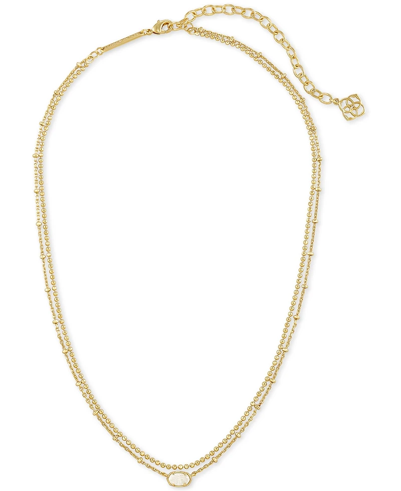 Kendra Scott Gold-Tone Emilie Two-Row Strand Necklace, 15-1/2" + 3" extender