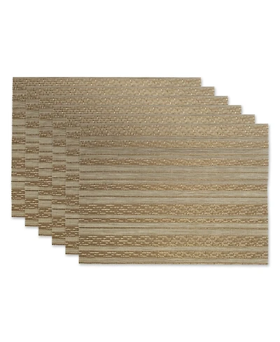 Design Imports Metallic Basket weave Placemat, Set of 6