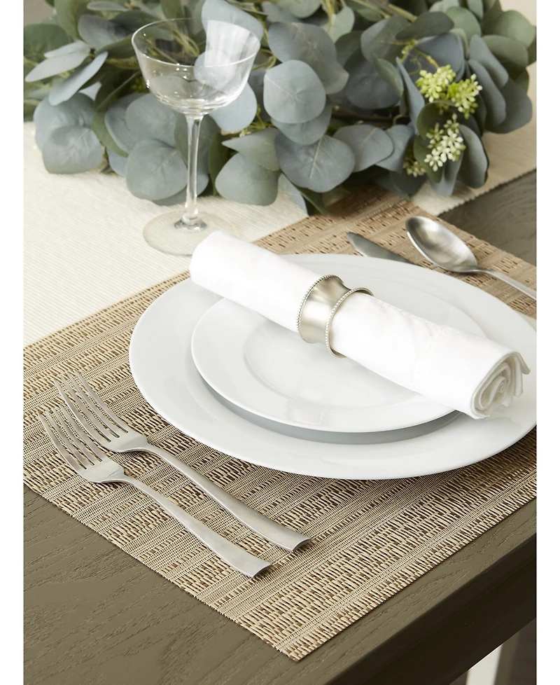 Design Imports Metallic Basket weave Placemat, Set of 6
