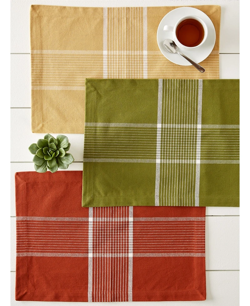 Design Imports Fiesta Check Placemat, Set of 6