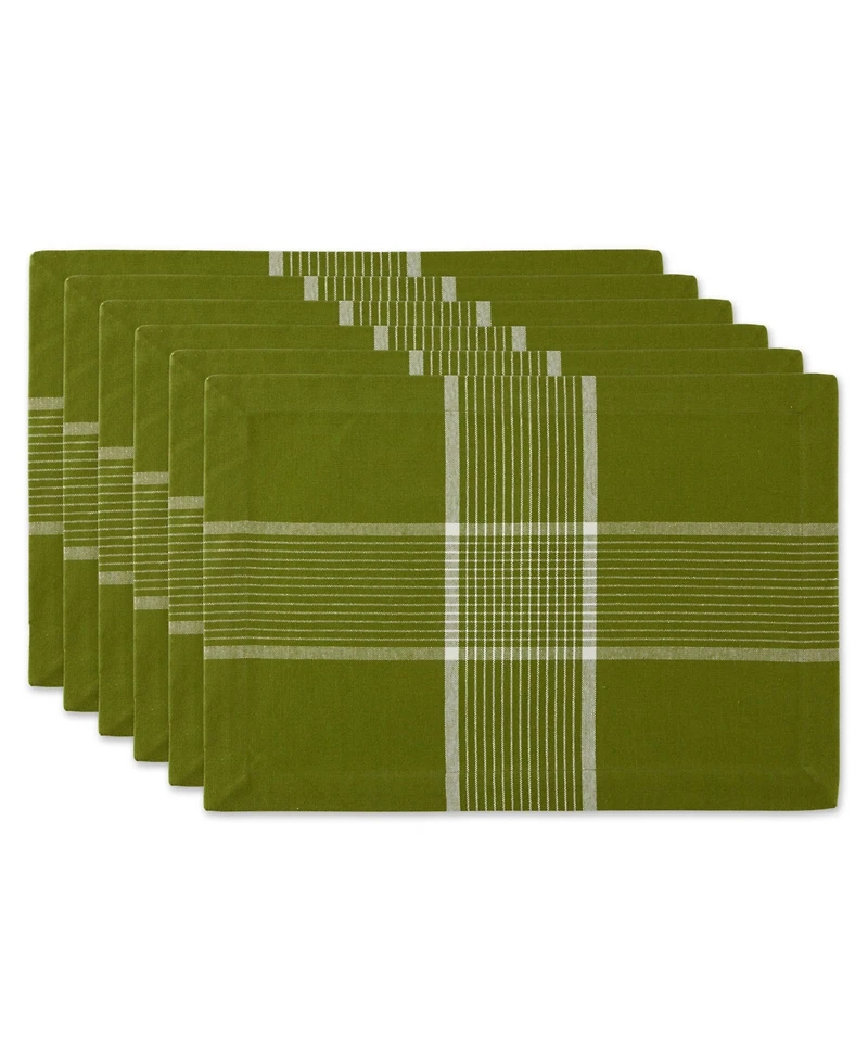 Design Imports Fiesta Check Placemat, Set of 6