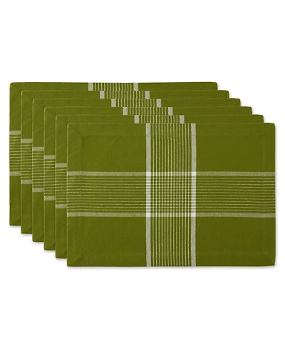 Design Imports Fiesta Check Placemat, Set of 6