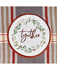 Design Imports Thanksgiving Cozy Picnic, Plaid Dishtowel, Set of 4