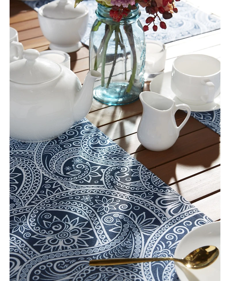 Design Imports Paisley Print Outdoor Placemat, Set of 6