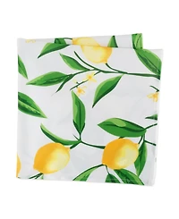 Design Imports Lemon Bliss Print Outdoor Napkin, Set of 6