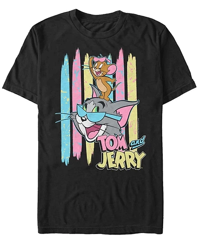 Men's Tom Jerry 90s Pastel Sunglasses Tj Short Sleeve T-shirt