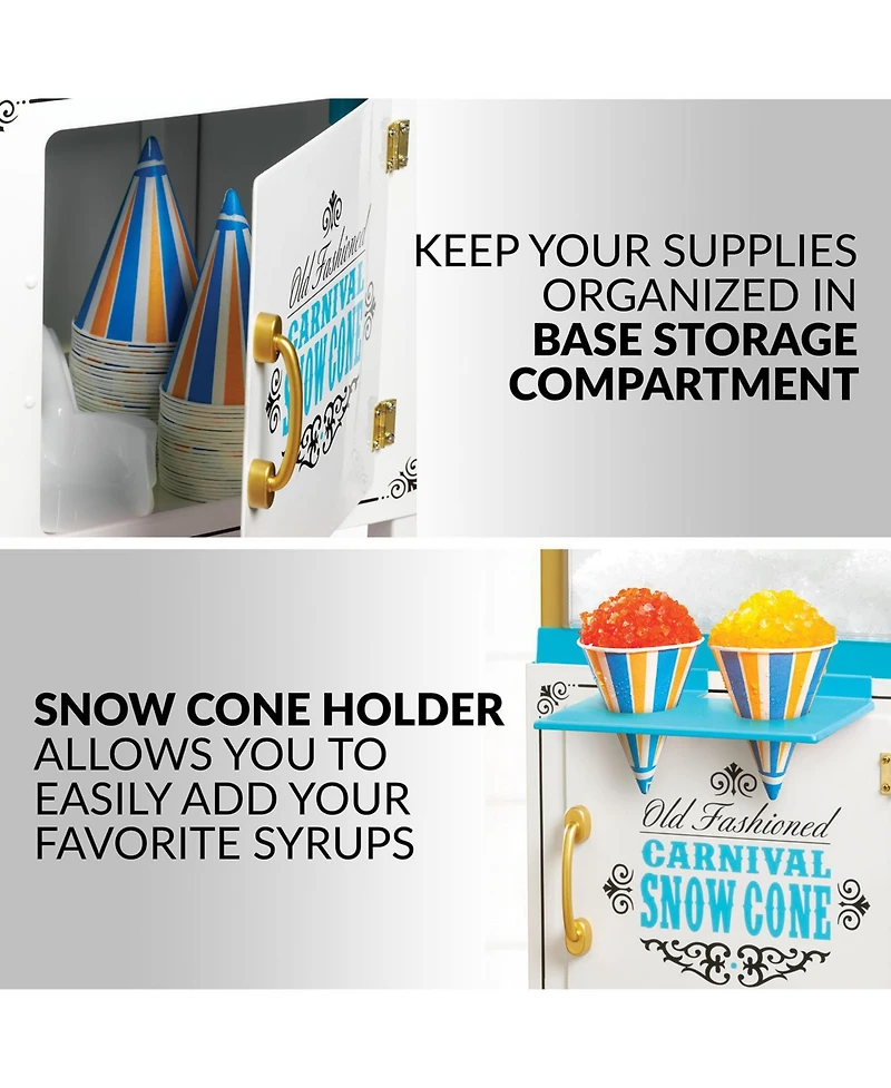 Nostalgia SCC399 Snow Cone Cart - 48 Inches Tall