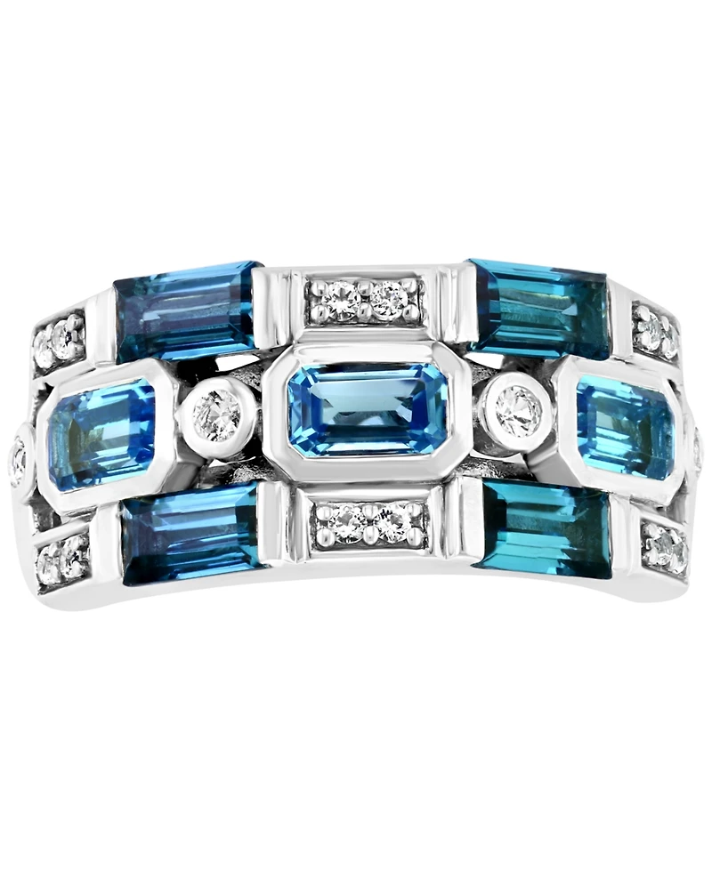 Effy Blue & White Topaz Statement Ring (2-3/4 ct. t.w.) in Sterling Silver