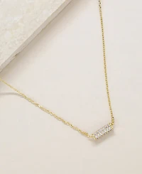 Ettika Crystal Cylinder Bar Necklace