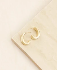 Ettika Gold Plated Curved Earrings