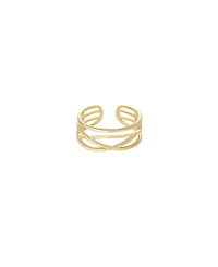 Ettika Open Lines Gold Plated Ring