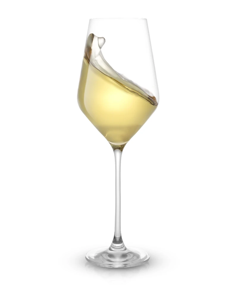 JoyJolt Layla White Wine Glasses, Set of 4